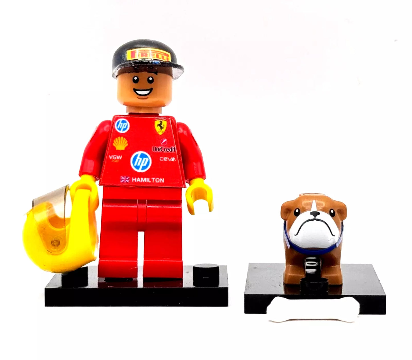Lego Ferrari 2025 - Lewis Hamilton with Roscoe!