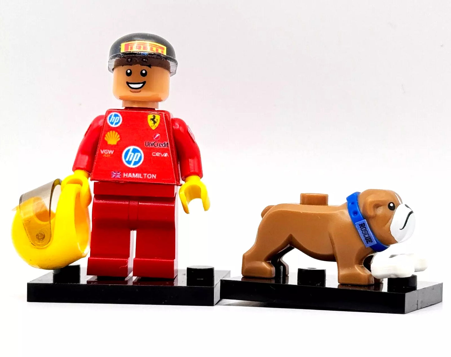Lego Ferrari 2025 - Lewis Hamilton with Roscoe!